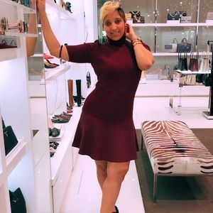 Michael Kors ribbed turtleneck mini dress